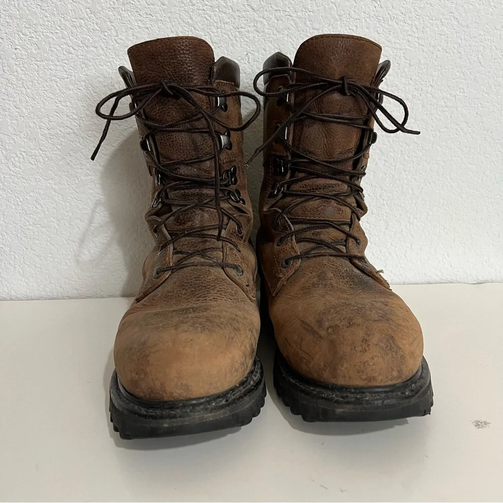 Cabela's Brown Leather Work Boots Thinsulate Goretex & Goodyear Outsoles 9.5 D